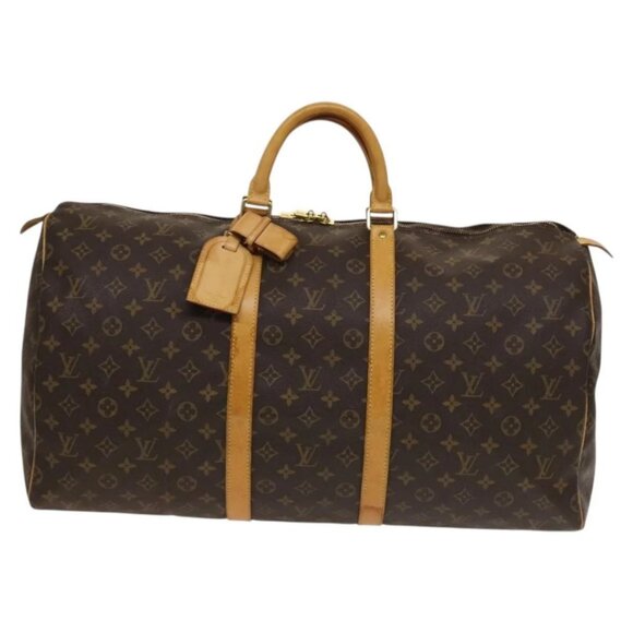 LOUIS VUITTON Monogram Keepall 55 Boston Bag LV Auth - Picture 2 of 16